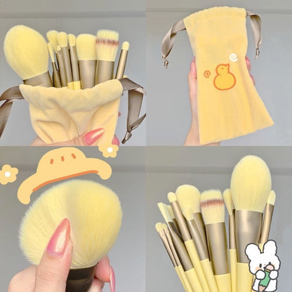 13 PCs Purpleflower Holly Leaf Makeup Brushes Suit Soft Hair