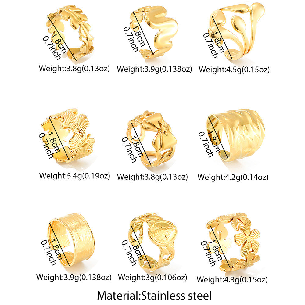 Female Personality Curved Niche Normcore Bag Geometric Ring