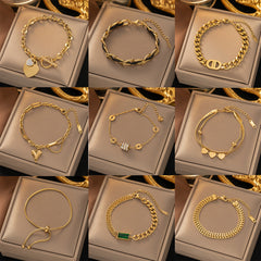 Non-fading New Titanium Steel Bracelet Female All-match Bracelet