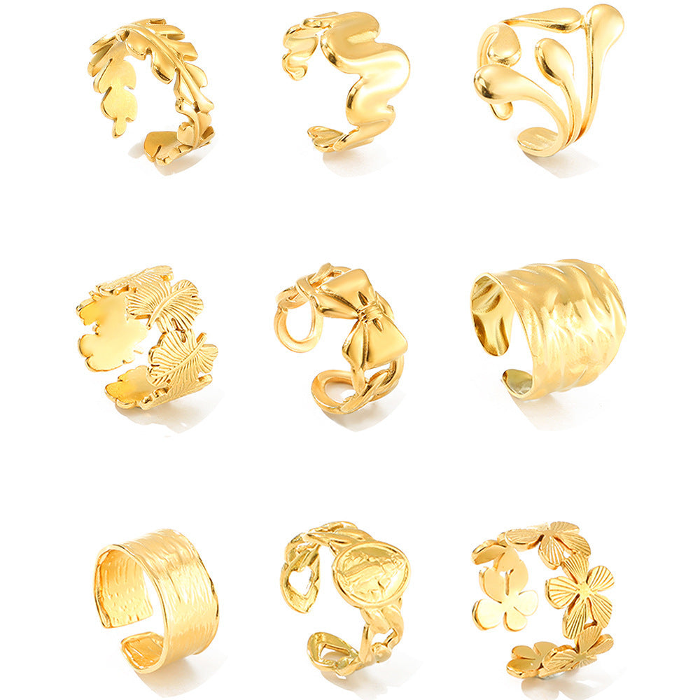 Female Personality Curved Niche Normcore Bag Geometric Ring