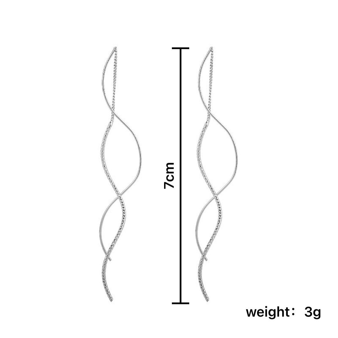 Wave Earrings Women's Fashion Minority Design Simple