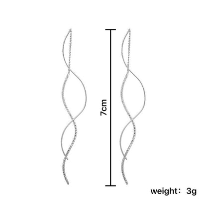 Wave Earrings Women's Fashion Minority Design Simple
