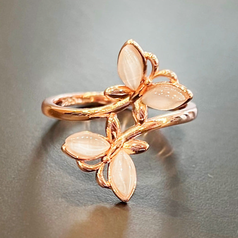 All-match Flower Affordable Luxury Fashion Niche Finger Ring
