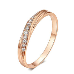 Rose Gold Diamond Fashion Single Ring