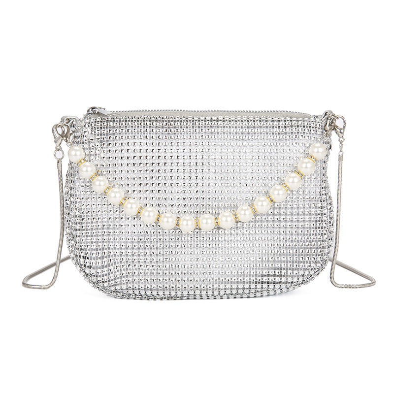 Pearl Special Imitation Diamond Handbag Shoulder Bag Women's Bag