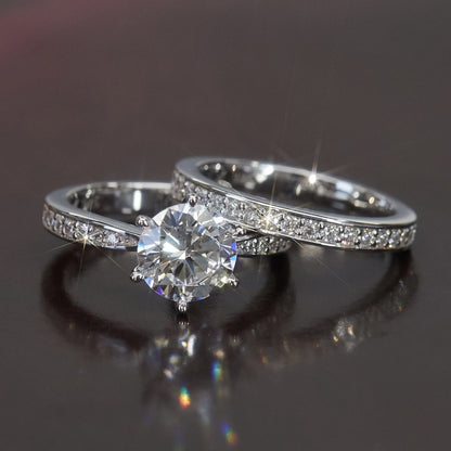 European And American Fashion Women's Ring Alloy Inlaid Zircon