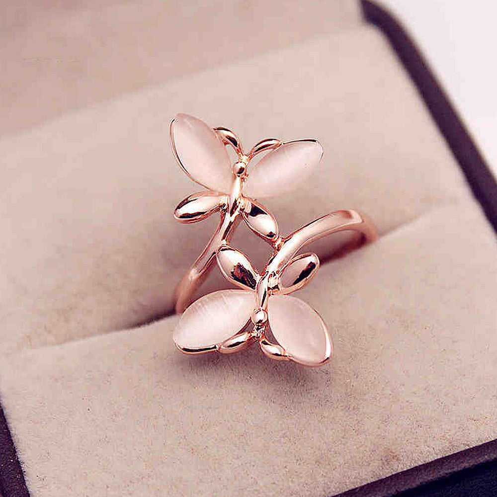 All-match Flower Affordable Luxury Fashion Niche Finger Ring
