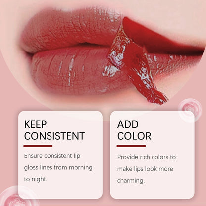 Peeling Lip Gloss Natural Easy To Color Brightening Lip Liner