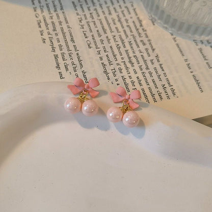Fashion Sphere Super Sweet Earrings Bow