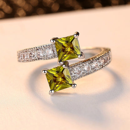 Retro Non-fading Niche Advanced Simple Zircon Ring