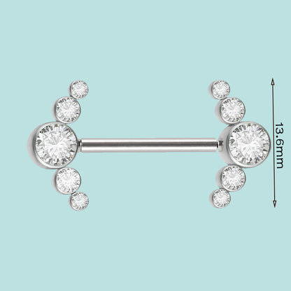 Stainless Steel Pin Adhesive Nail Butterfly Colorful Crystals