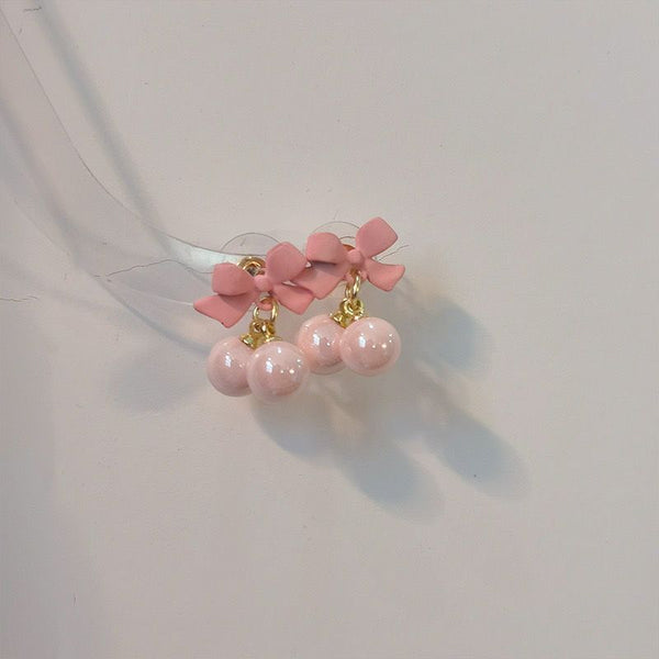 Fashion Sphere Super Sweet Earrings Bow