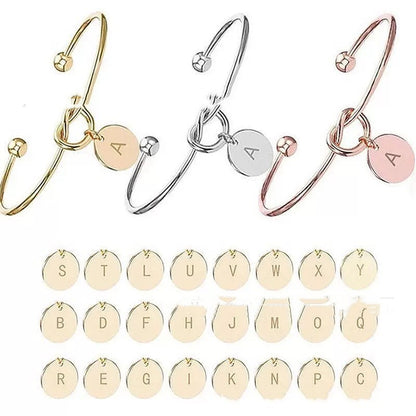Titanium Steel 26 English Letters Bracelet Diy Love Heart