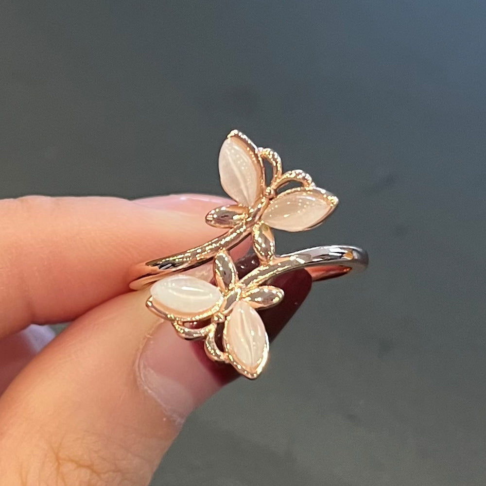All-match Flower Affordable Luxury Fashion Niche Finger Ring