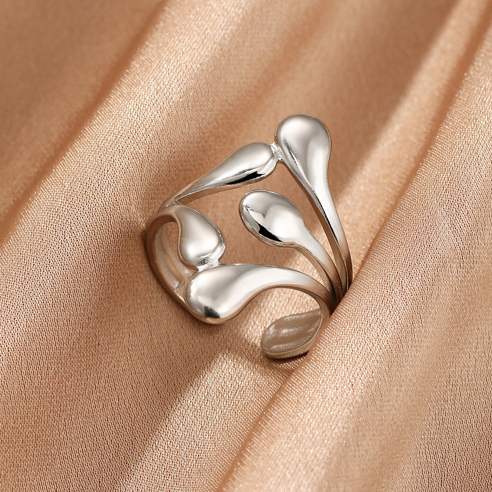 Female Personality Curved Niche Normcore Bag Geometric Ring