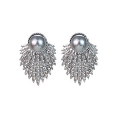 Fashion And Fully-jewelled Alloy Stud Earrings Female Niche