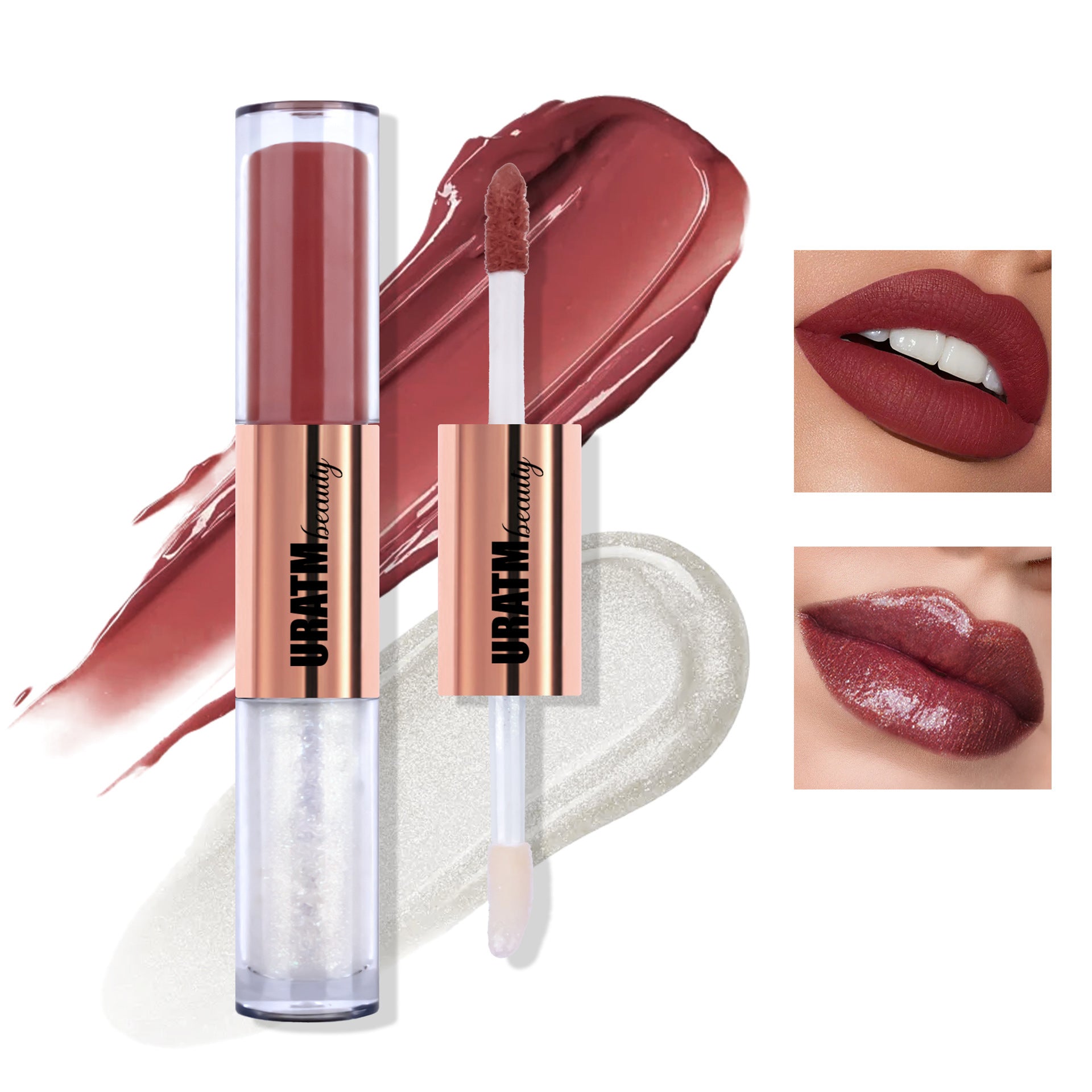 Matte No Stain On Cup Long Lasting And Does Not Fade Double-headed Lip Lacquer