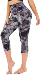 Slimming Cropped Pants High Waist Print Leggings